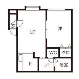 クオーレ・マリイ扇町【102号室】の間取り