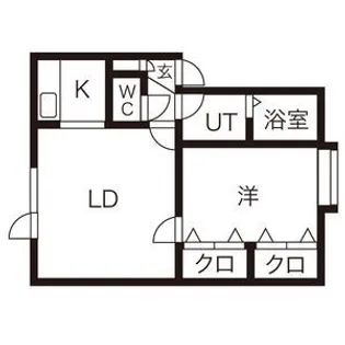 グリーンヒル上野幌【203号室】の間取り