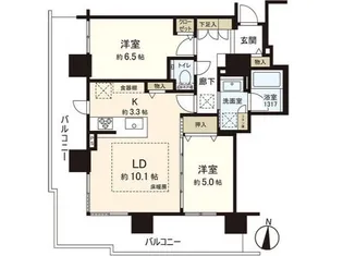 ブランズタワーアイム札幌大通公園【2階】の間取り