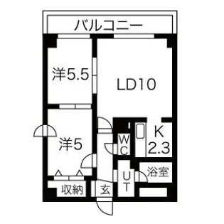 イーストウォール【3階】の間取り