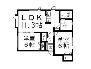 サニーハイツ【1階】の間取り