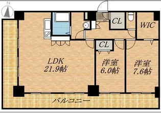 ティアラタワー中島倶楽部(Ⅰ−Ⅳ)【3405号室】の間取り