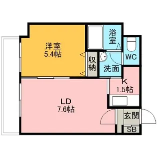 アルカディア参番館【4階】の間取り