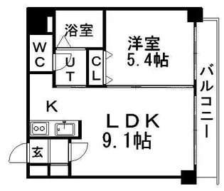 アルカディア参番館【501号室】の間取り