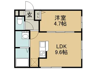 RITZ GRANDE厚別中央(リッツグランデ厚別中央)【0405号室】の間取り