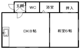 サンホームマンション美奈川【2階】の間取り