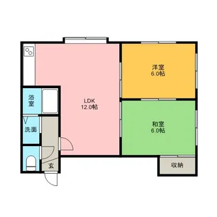 ルミエールスカイB棟【102号室】の間取り