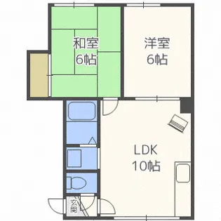 サンコーポラスNO.1【202号室】の間取り