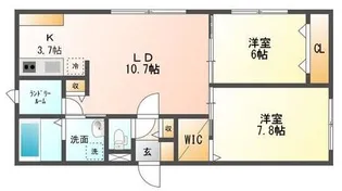 CHOU CHOU EAST26(シュシュイーストニーロク)【1階】の間取り