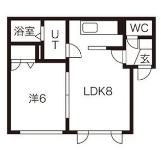 ヴィラ森林公園弐番館【101号室】の間取り
