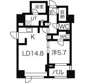 プライムメゾン大通公園【4階】の間取り