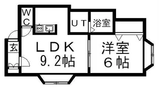 コスモ厚別Ⅲ【0203号室】の間取り