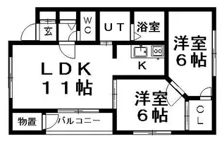 パレスマーサー【0202号室】の間取り