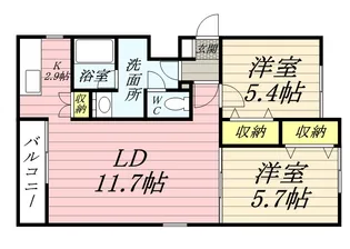 スクーデリア【1階】の間取り