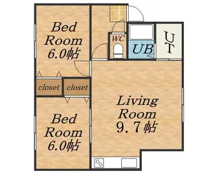 コーポ中西【0102号室】の間取り