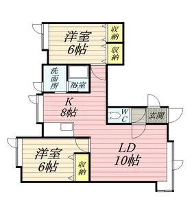 ウエストプラザ5ー6A【0201号室】の間取り