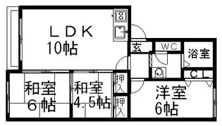 ハイツ石川A【3階】の間取り