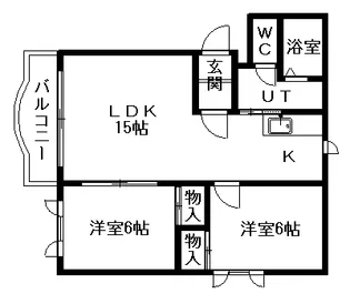 グリーンヒルズ【0102号室】の間取り