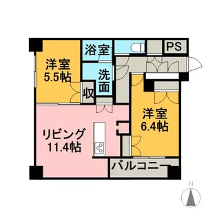 ラフィネタワー札幌南3条【25階】の間取り
