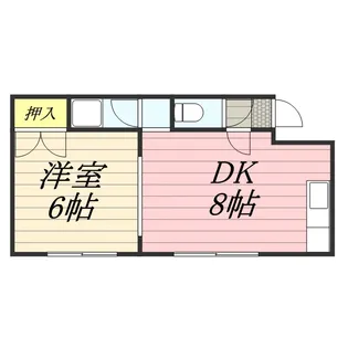 フィフティーン平和通【0205号室】の間取り