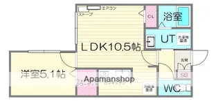 G EAST(ジーイースト)【3F1号室】の間取り