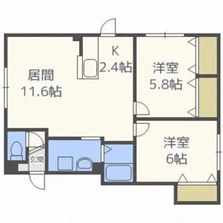 チュチュモーント【101号室】の間取り