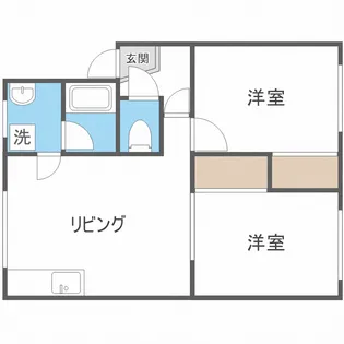 コーポ中西【0203号室】の間取り