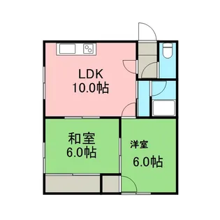 サカヰコーポ【0201号室】の間取り