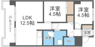 ダイアパレス菊水【2階】の間取り