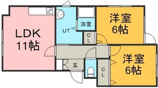 アイビーハウス2【1階】の間取り