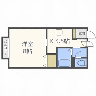 メゾンドミュゲ【0201号室】の間取り