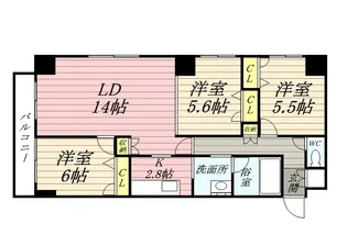 コンフォリア北三条【0901号室】の間取り