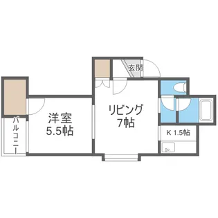 グリーンパレス【0105号室】の間取り