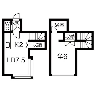 Eフラット【1階】の間取り