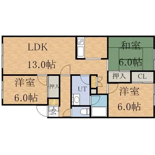 カネタハウスA棟【202号室】の間取り