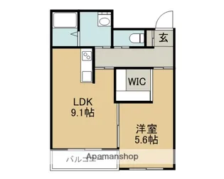 パレスニーノ北広島Ⅱ【102号室】の間取り