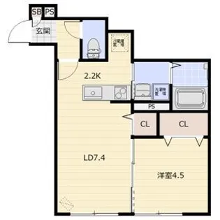 FORTUNA(フォルトゥーナ)【102号室】の間取り