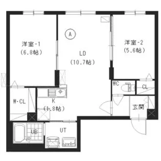 ANPURURU(アンプル—ル)【3階】の間取り