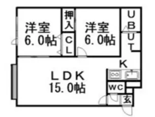ベルツリーⅡ【2階】の間取り