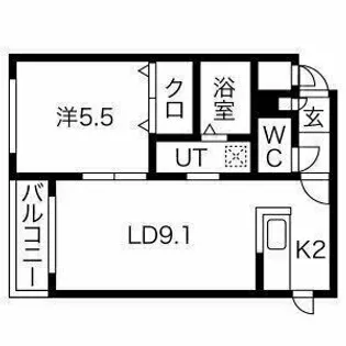 メゾン・ド・ルポ南平岸【105号室】の間取り
