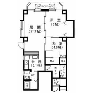 藤井ビル中の島Ⅱ【8階】の間取り