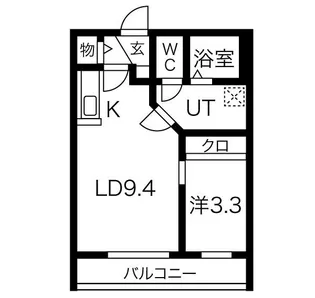 メープルコート平岸【4階】の間取り