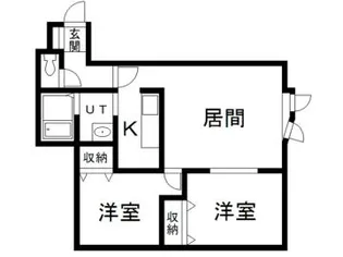 ピーナッツ厚別【3階】の間取り