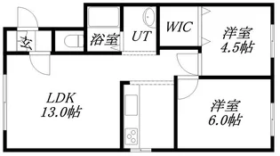 ハイツかねいちB【101号室】の間取り