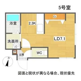 FLOS PROVA【105号室】の間取り