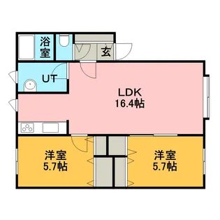 香風館参番館【103号室】の間取り