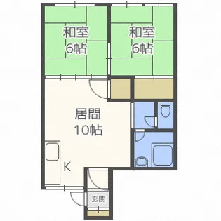 ハウスれいか【8号室】の間取り