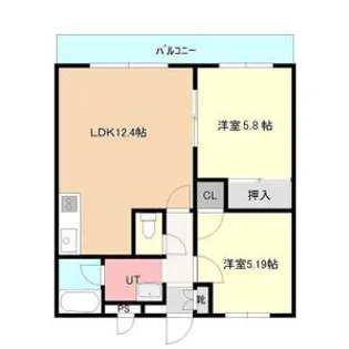 ルナパーク33【2階】の間取り