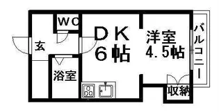 菊水コート【9階】の間取り