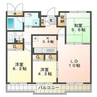 SUNRISE AVENUE(サンライズアヴェニュー)【106号室】の間取り